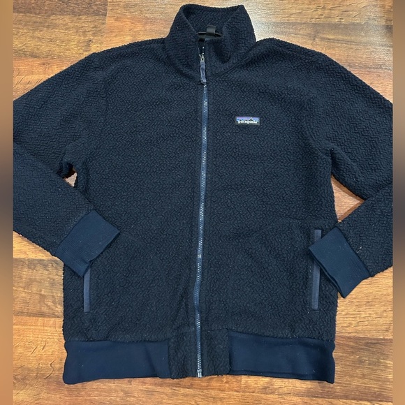Patagonia Women’s Woolyester Fleece Jacket Navy Blue Size Medium - Picture 1 of 7